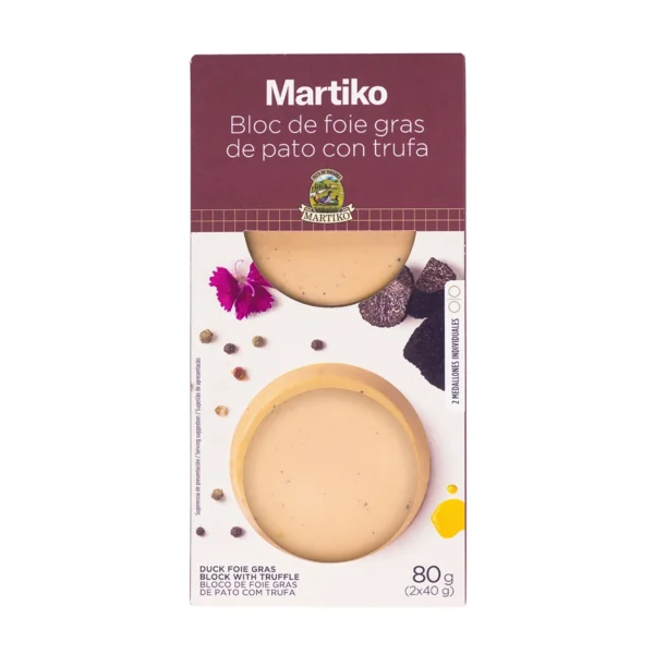 Bloc de foie gras de pato con trufa Martiko 2x40 g