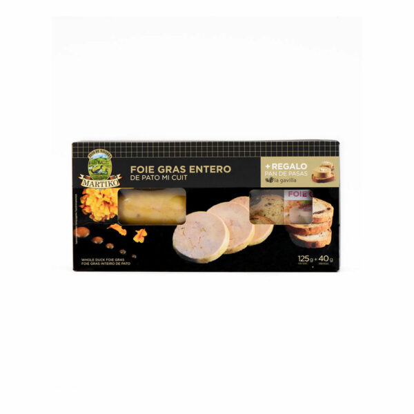 FOIE GRAS ENTERO MI CUIT 125 G + REGALO PAN DE PASAS - Martiko