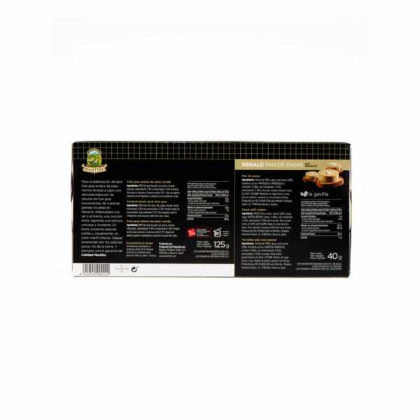 FOIE GRAS ENTERO MI CUIT 125 G + REGALO PAN DE PASAS - Martiko