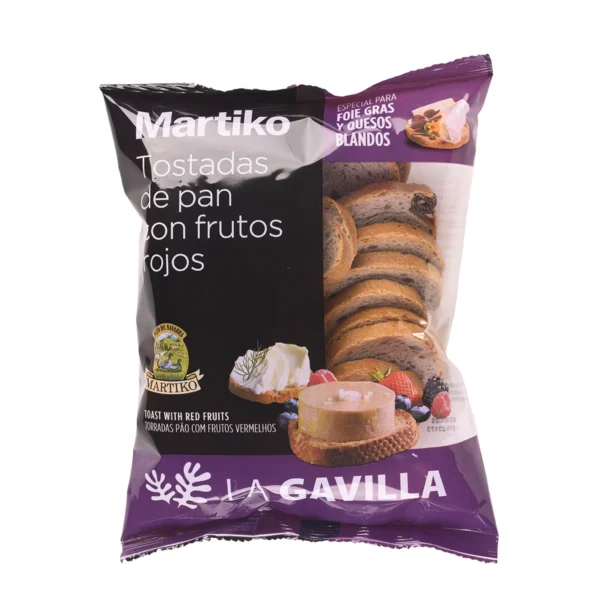 Pan tostado con frutos rojos Martiko 80 g