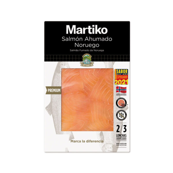 SALMÓN AHUMADO NORUEGO MARTIKO 80 G