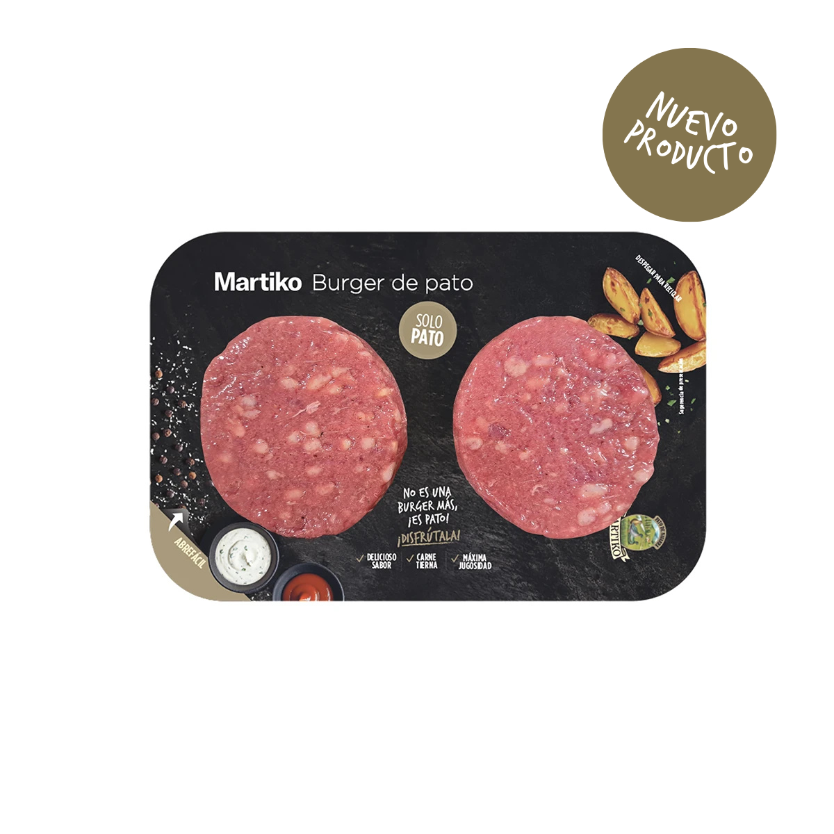 Hamburguesas de pato Martiko. Nuevo producto.