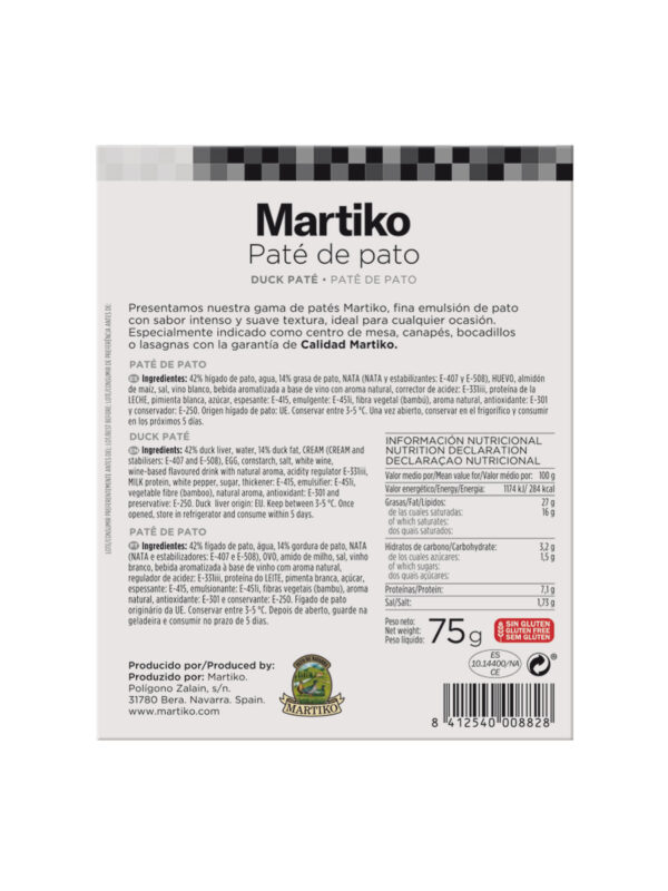 Paté de pato 75 g Martiko - Imagen 6