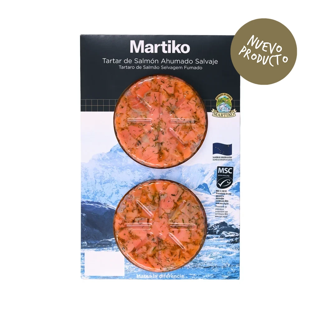 Tartar de salmón ahumado salvaje de Alaska Martiko