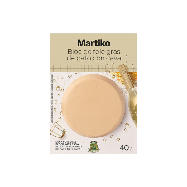 Bloc de foie gras de pato Martiko con cava