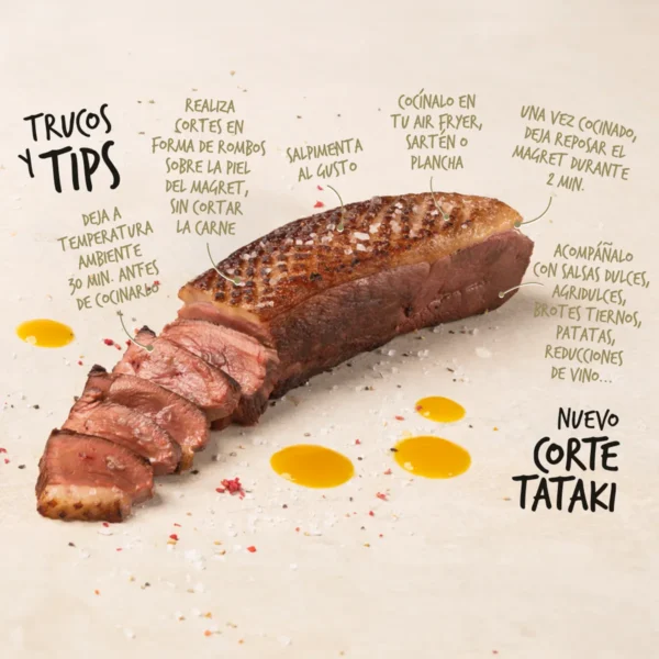 Magret de pato Martiko corte tataki consejos cocinado