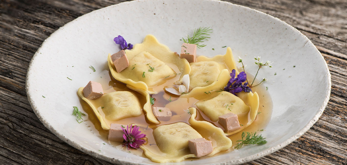 Raviolis de paté de pato Martiko