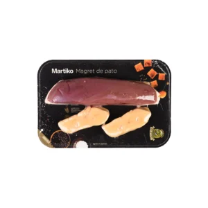 Magret de pato corte tataki 180 g y 2 lonchas de foie gras de pato fresco Martiko