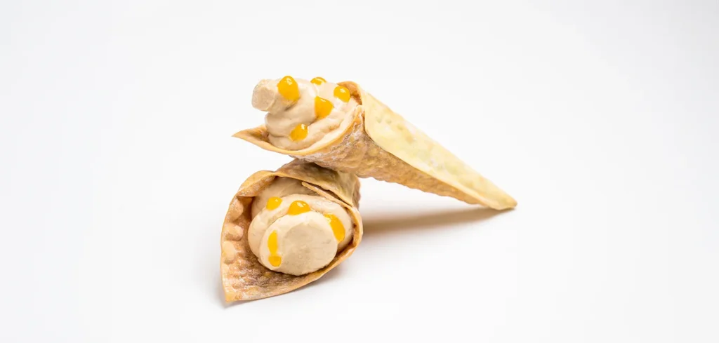 Cono de bloc de foie gras de pato Martiko y pasión
